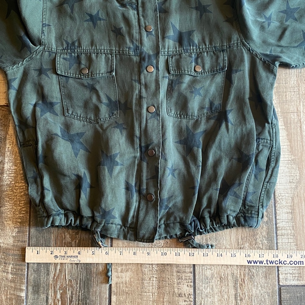 REVOLVE Rails Collins Military Jacket in Sage with Black Stars - Picture 13 of 16